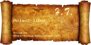 Holecz Tibor névjegykártya