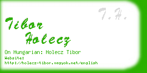 tibor holecz business card